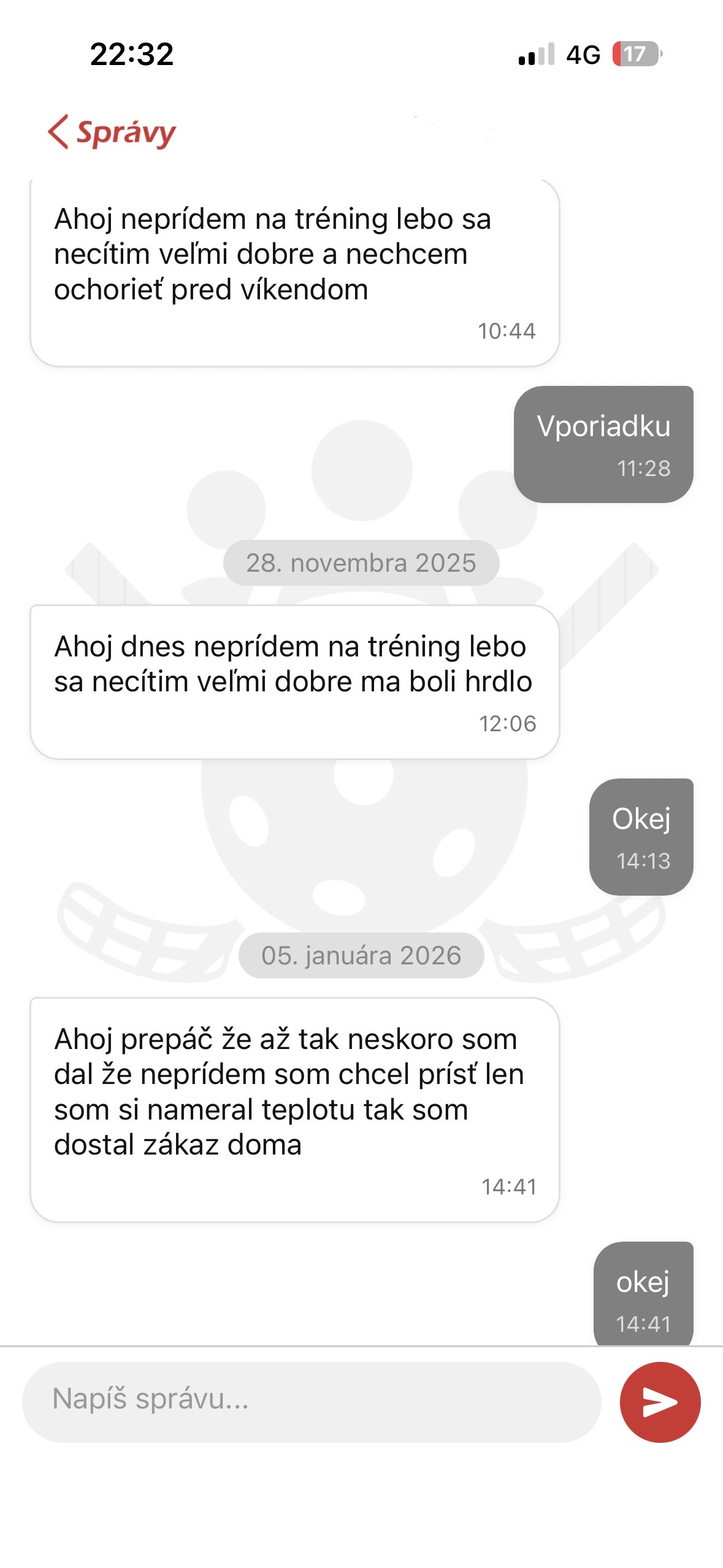 Mockup Ludimus aplikácie – správy a konverzácie